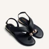 GIOSEPPO RING LEATHER SANDALS STONY