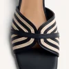 GIOSEPPO STRIPED LEATHER HEELED SANDALS THORNTON