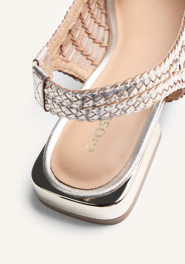 GIOSEPPO BRAIDED LEATHER SLINGBACK BALLET FLATS MAIPO