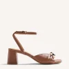 GIOSEPPO JEWEL LEATHER HEELED SANDALS KABARNET