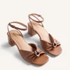 GIOSEPPO JEWEL LEATHER HEELED SANDALS KABARNET