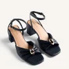 GIOSEPPO JEWEL LEATHER HEELED SANDALS KABARNET