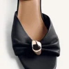 GIOSEPPO JEWEL LEATHER HEELED SANDALS KABARNET