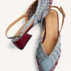 GIOSEPPO BRAIDED LEATHER SLINGBACK HEELED SHOES KEHANCHA