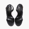 EMANUELLE VEE GIUNONE BLACK  SANDAL WITH SUTAGE PLATFORM
