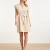 Zomerse-Jurk-Met-Taillelint-En-Diagonale-Print-Sand-Dark-Sand-3 SMASHED LEMON DRESS WITH WAISTBAND AND DIAGONAL PRINT
