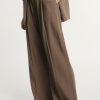 PLEASE PALAZZO TROUSERS HIGH-WAIST WITH BELT DETAIL