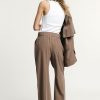 PLEASE PALAZZO TROUSERS HIGH-WAIST WITH BELT DETAIL