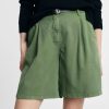 PLEASE REGULAR FIT SHORTS WITH PLEATS AND BELT