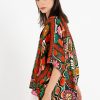 PHILOSOPHY SATIN PRINT OVERSIZED  SHIRT