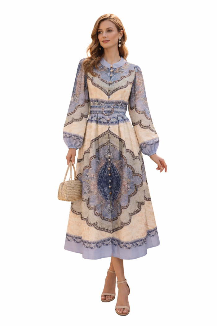 MAXXI ANASTASIA+ME LONG SEMI SHEER DRESS