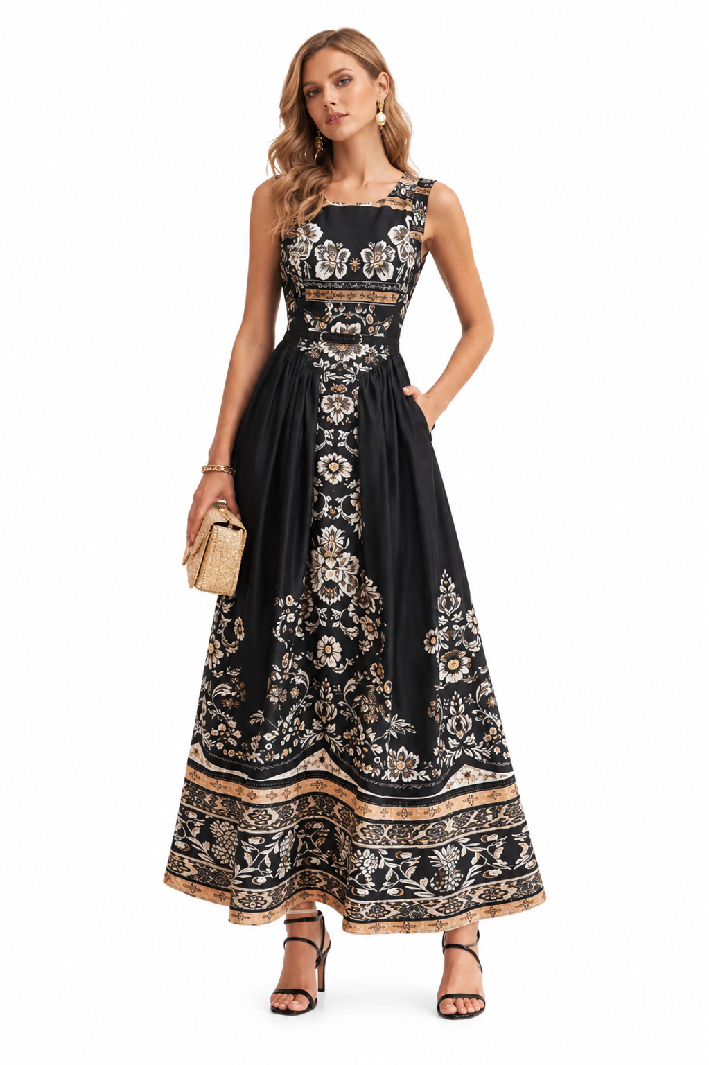 ORIENTAL COTTON -LINO MAXI DRESS