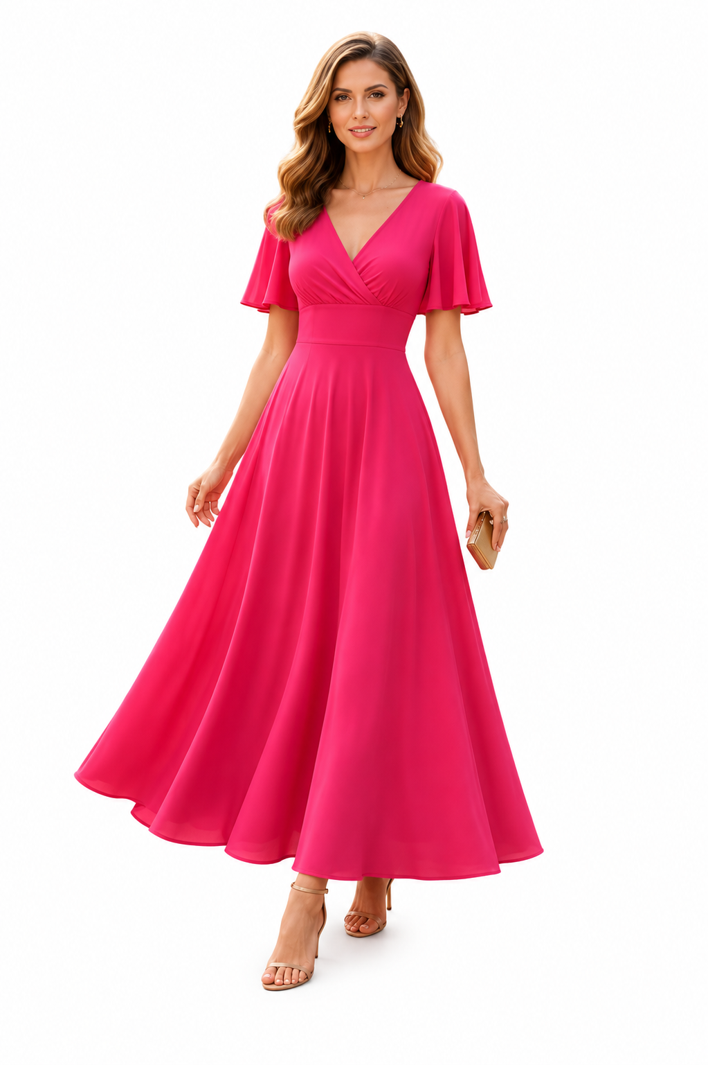 φφφφ FUCHSIA MAXI DRESS