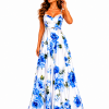 ANASTASIA+ME ROMANTIC BLUE FLORAL PRINT ON A SATIN  FABRIC