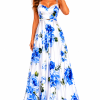 ANASTASIA+ME ROMANTIC BLUE FLORAL PRINT ON A SATIN  FABRIC