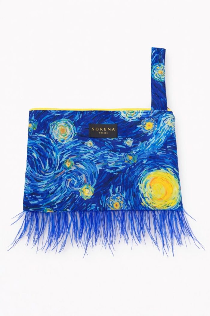 SORENA FEATHER CLUTCH FC08
