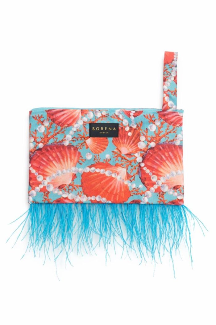 SORENA FEATHER CLUTCH FC14
