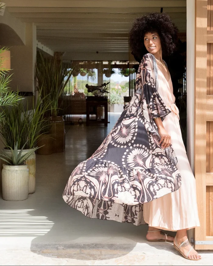 PAHIESA MAXI DRESS WITH SLEEVES
