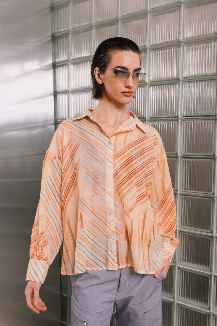 CACHE CACHE PRINT RAIBOW STRIPES SHIRT
