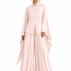 DRAMATIC SATIN SET SHIRT AND WIDE-LEG PALAZZO TROUSERS