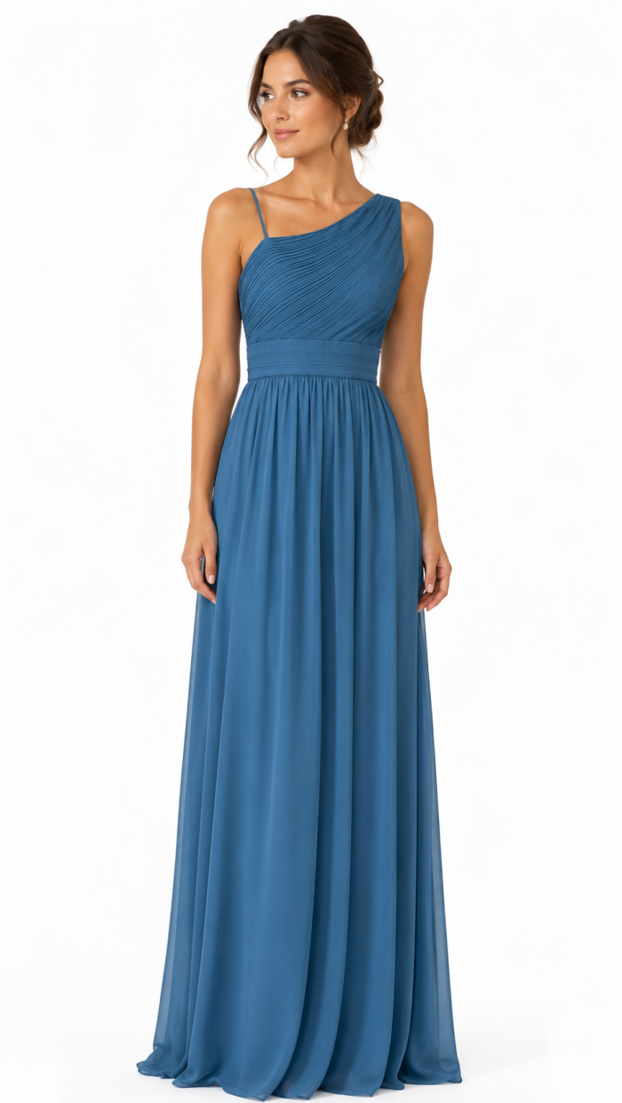 AFAIA ONE SHOULDER MAXI DRESS