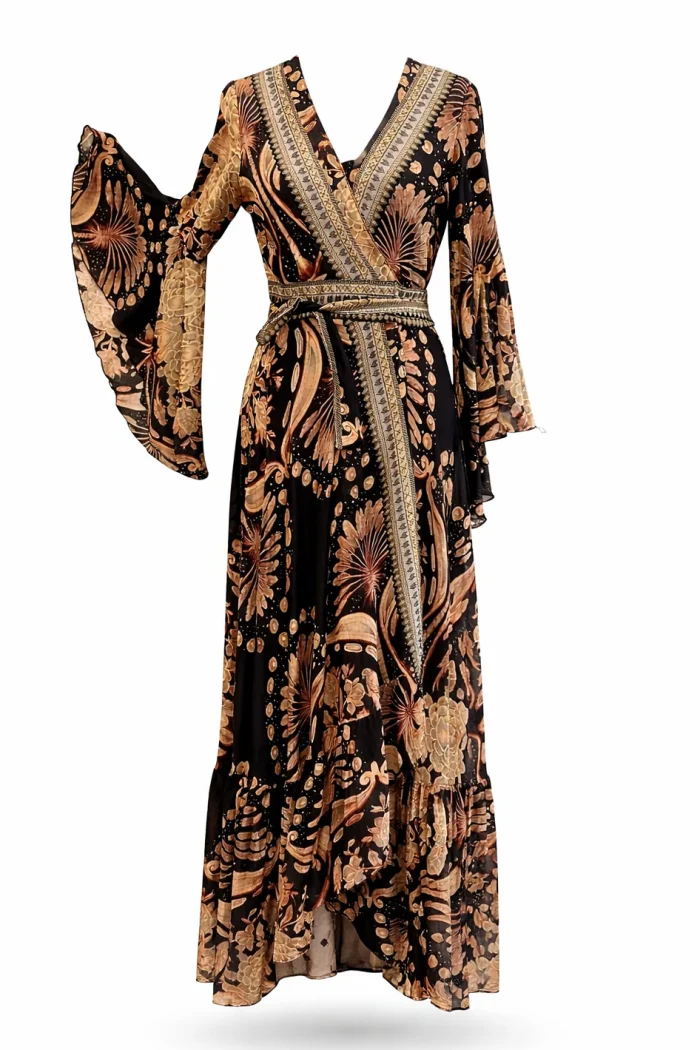 PAHIESA MAXI DRESS WITH SLEEVES