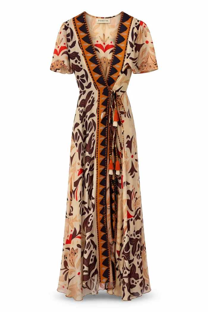 PAHIESA MAXI SHORT SLEEVE DRESS