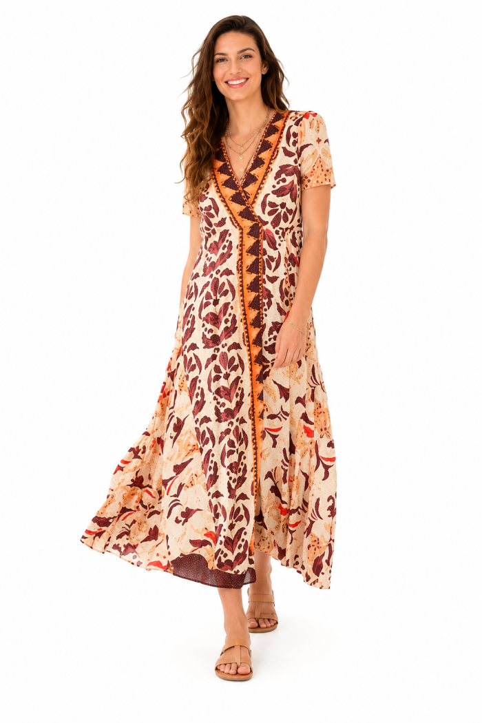 PAHIESA MAXI SHORT SLEEVE DRESS