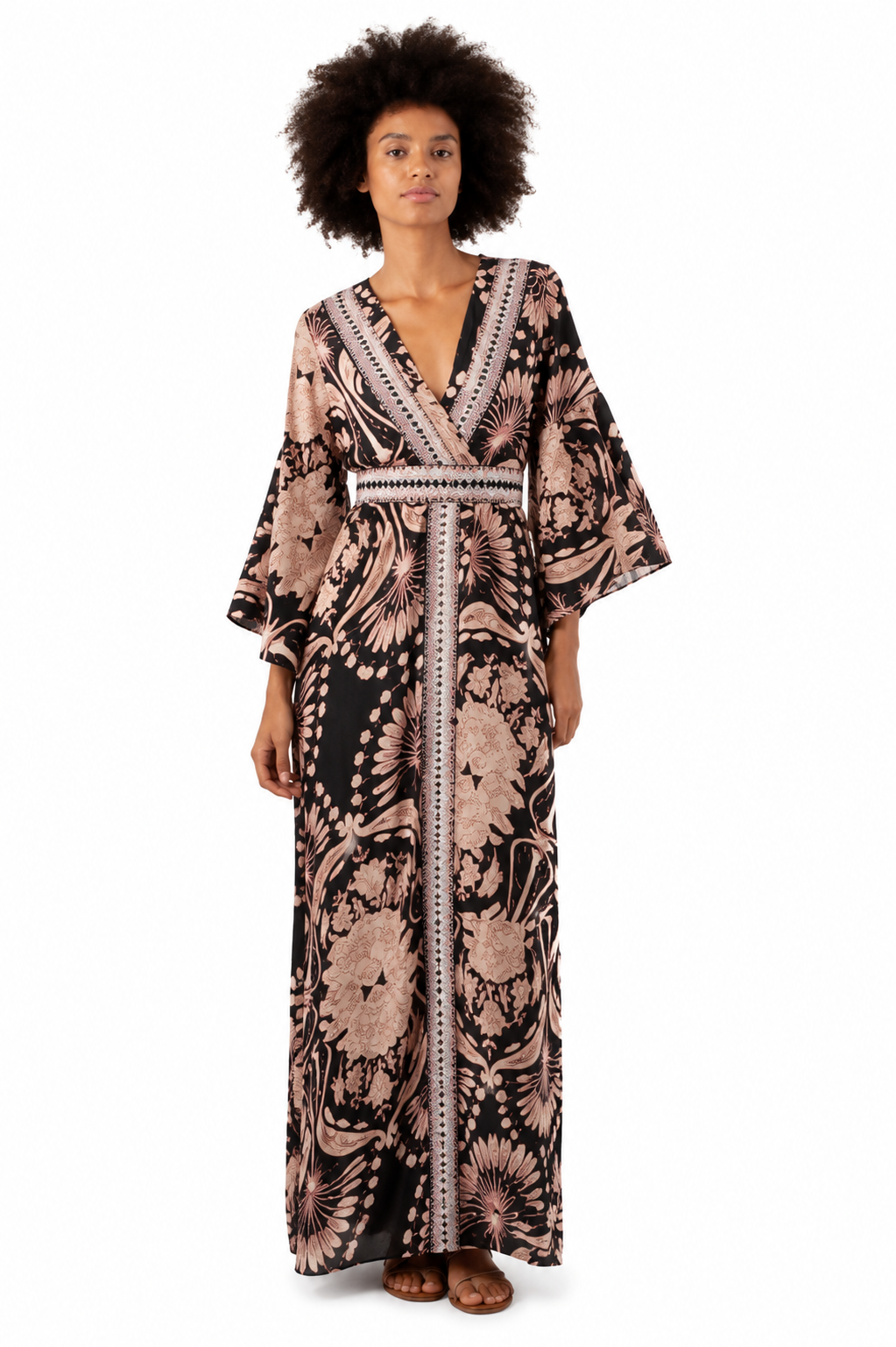 PAHIESA MAXI DRESS WITH SLEEVES
