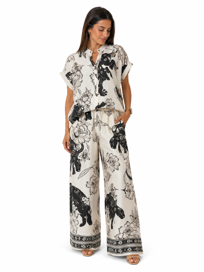 ΣΕΤ ΛΕΥΚΟ PAHIESA RESORT PRINT PANT
