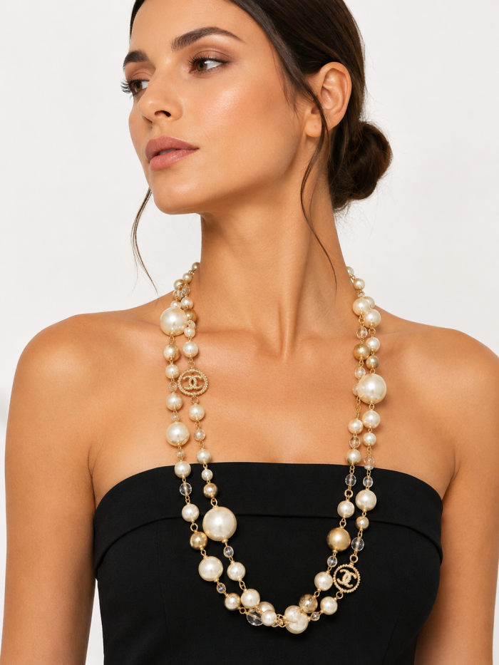 NECKLESS GOLD AND PERLE