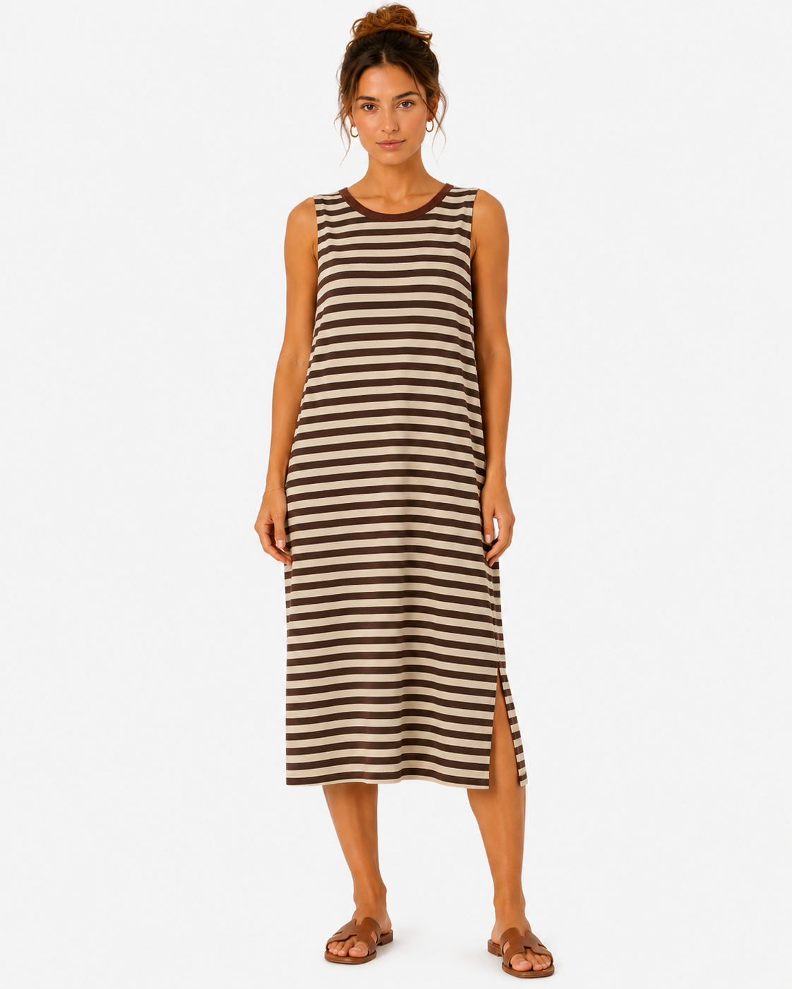 RIVIERA  STRIPED LUREX DRESS