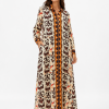 PAHIESA LONG SLEEVE SILK-COTTON SHIRT DRESS