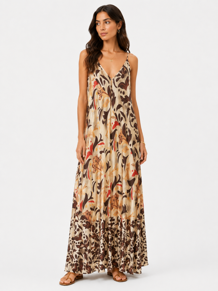 PAHIESA PRINTED  SLIP DRESS A-LINE