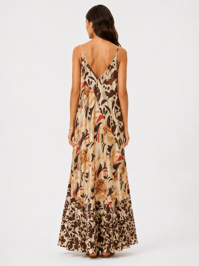 PAHIESA PRINTED  SLIP DRESS A-LINE