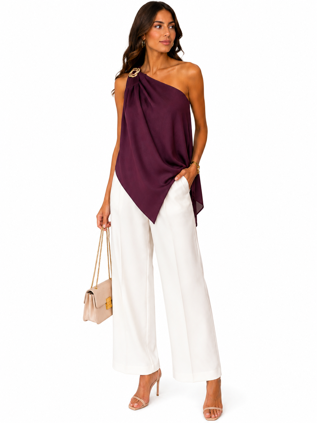 ANASTASIA+ME ONE SHOULDER ASYMMETRIC TOP