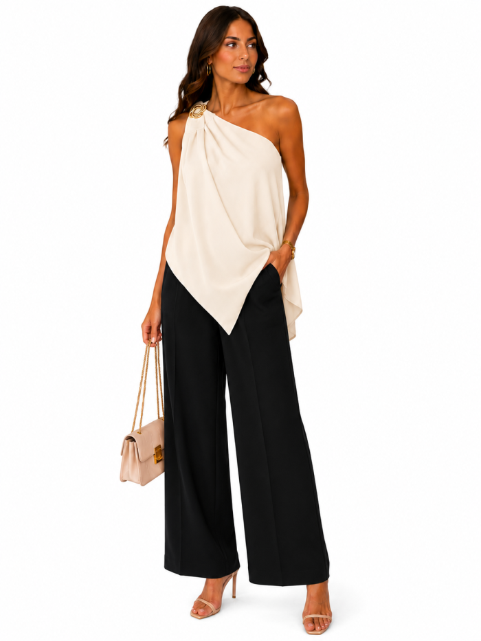 ASYM MPEZ ANASTASIA+ME ONE SHOULDER ASYMMETRIC TOP