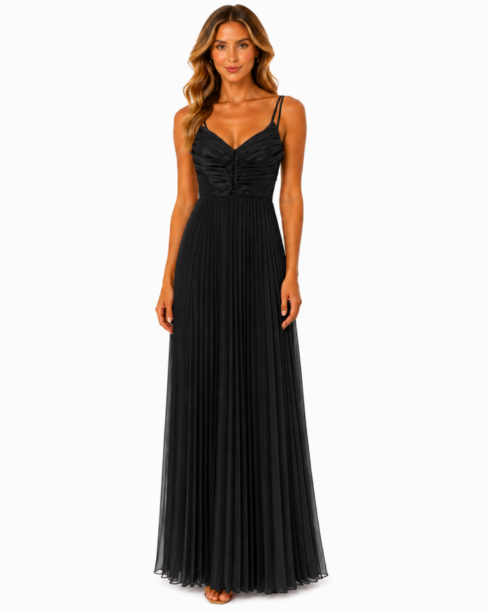 GRACE PLEATED MAXI DRESS