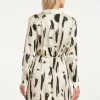 SMASHED LEMON BUTTON DOWN DRESS WITH BNW ABSTRACT PRINT