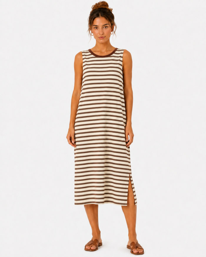 RIVIERA  STRIPED LUREX DRESS