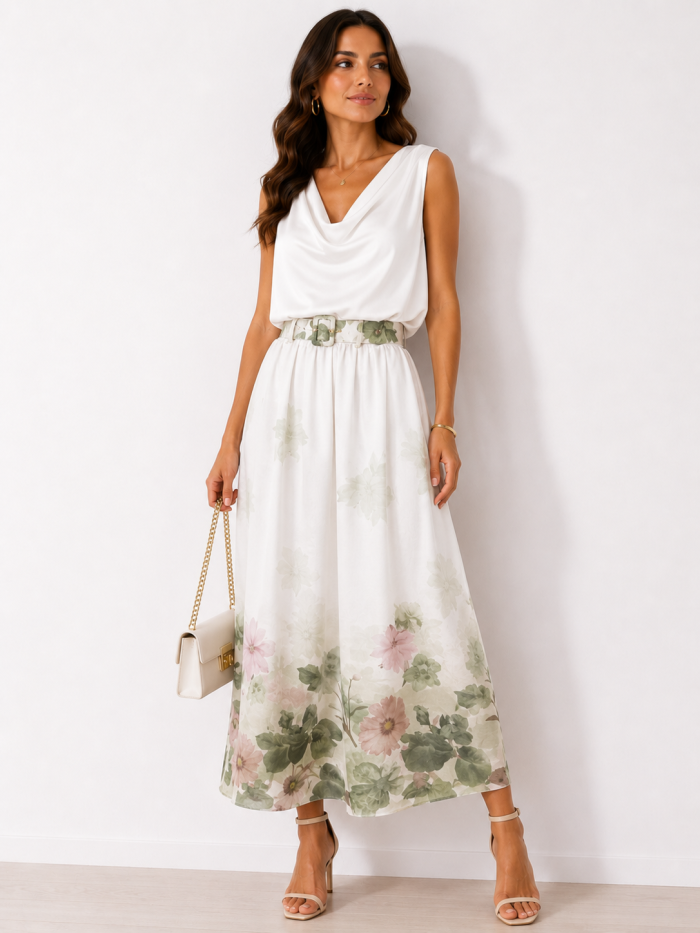 ANASTASIA+ME FLORAL MIDI SKIRT