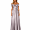 LUXURY HEAVY SATIN BOW MAXI DRESS