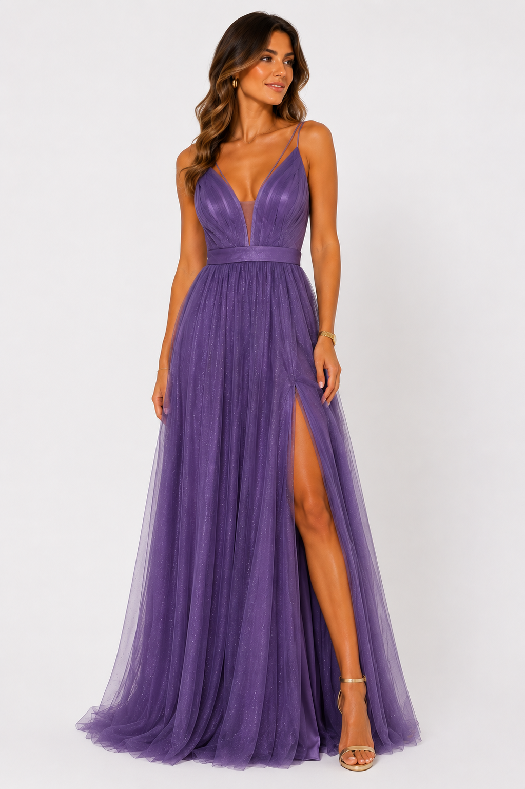 ANASTASIA+ME SPARKLE TULLE EVENING DRESS