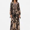 PAHIESA SILK-COTTON PRINTED MAXI DRESS