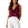 ANASTASIA+ME SATIN COWL NECK TOP