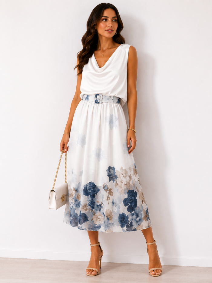 ANASTASIA+ME FLORAL MIDI SKIRT