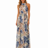 FLORAL PLEATED MAXI DRESS