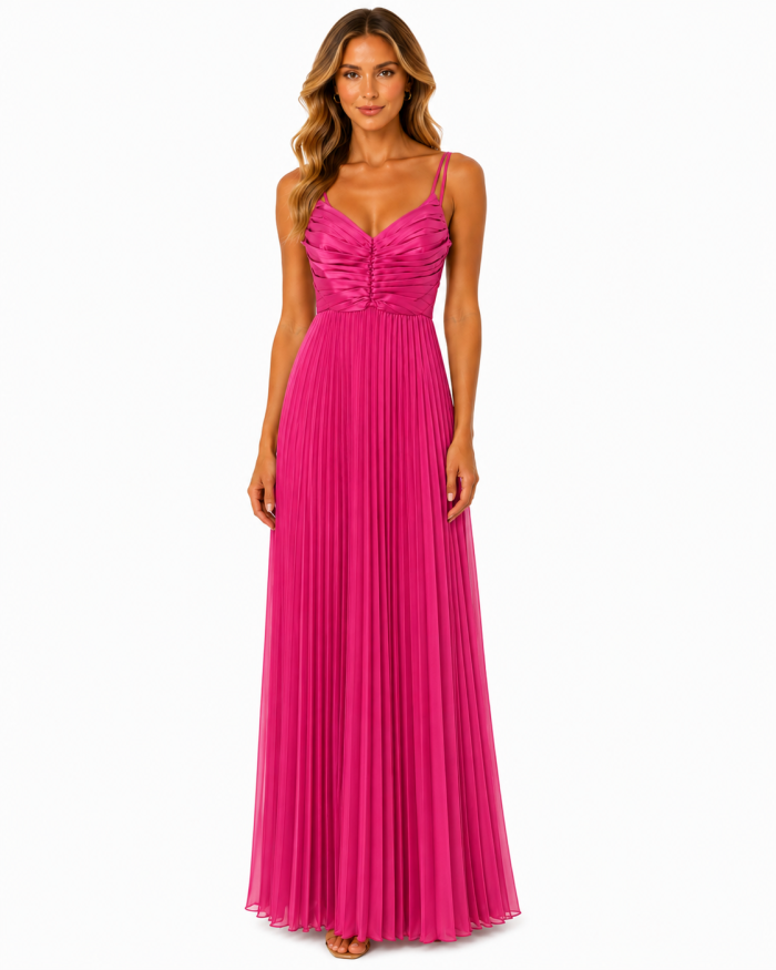 GRACE PLEATED MAXI DRESS