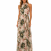 FLORAL PLEATED MAXI DRESS