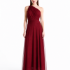 ONE-SHOULDER ΤULLE MAXI DRESS
